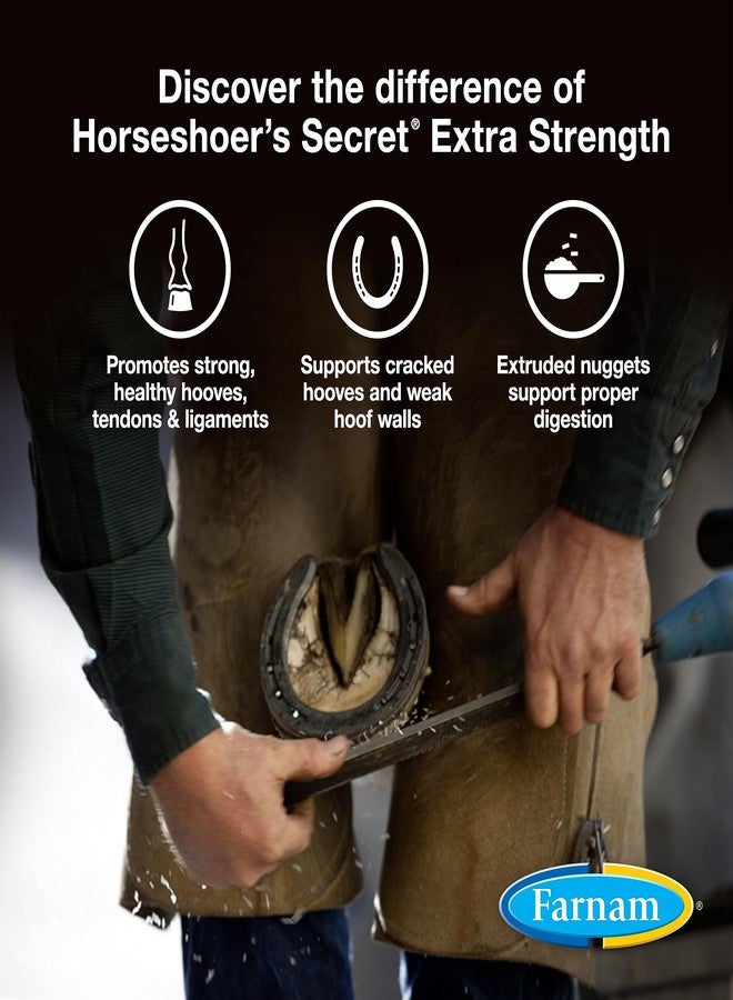 Farnam Horseshoer's Secret EXTRA STRENGTH Hoof Supplements & Connective Tissue Supplement, Promotes strong, healthy hooves, tendons & ligaments, 3.75 lbs., 30 day supply - Image 4